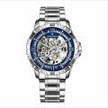 Reloj mecánico automático de lujo para hombre, elegante en acero inoxidable