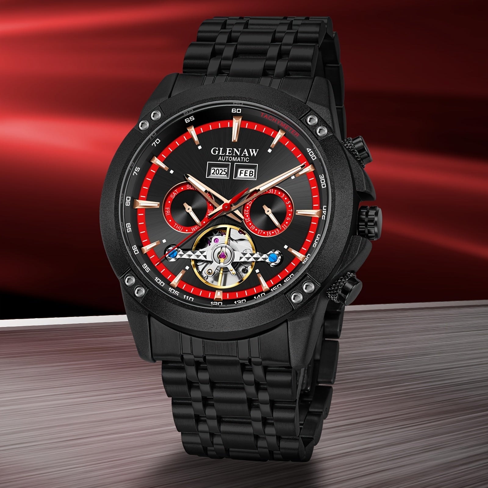 Relógio GLENAW masculino mecânico automático