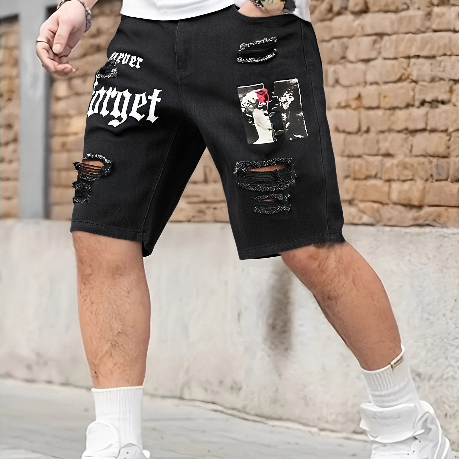 Shorts Jeans Hombre Oversize