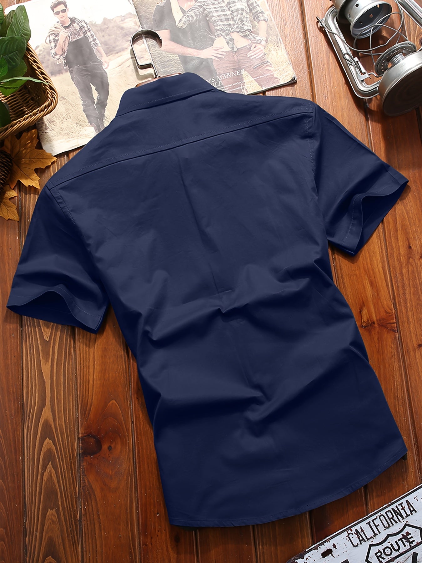 Camisa Casual de Carga para Hombre con Bolsillos - Manga Corta