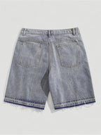 Bermuda Jeans Masculina Streetwear com Strass Premium