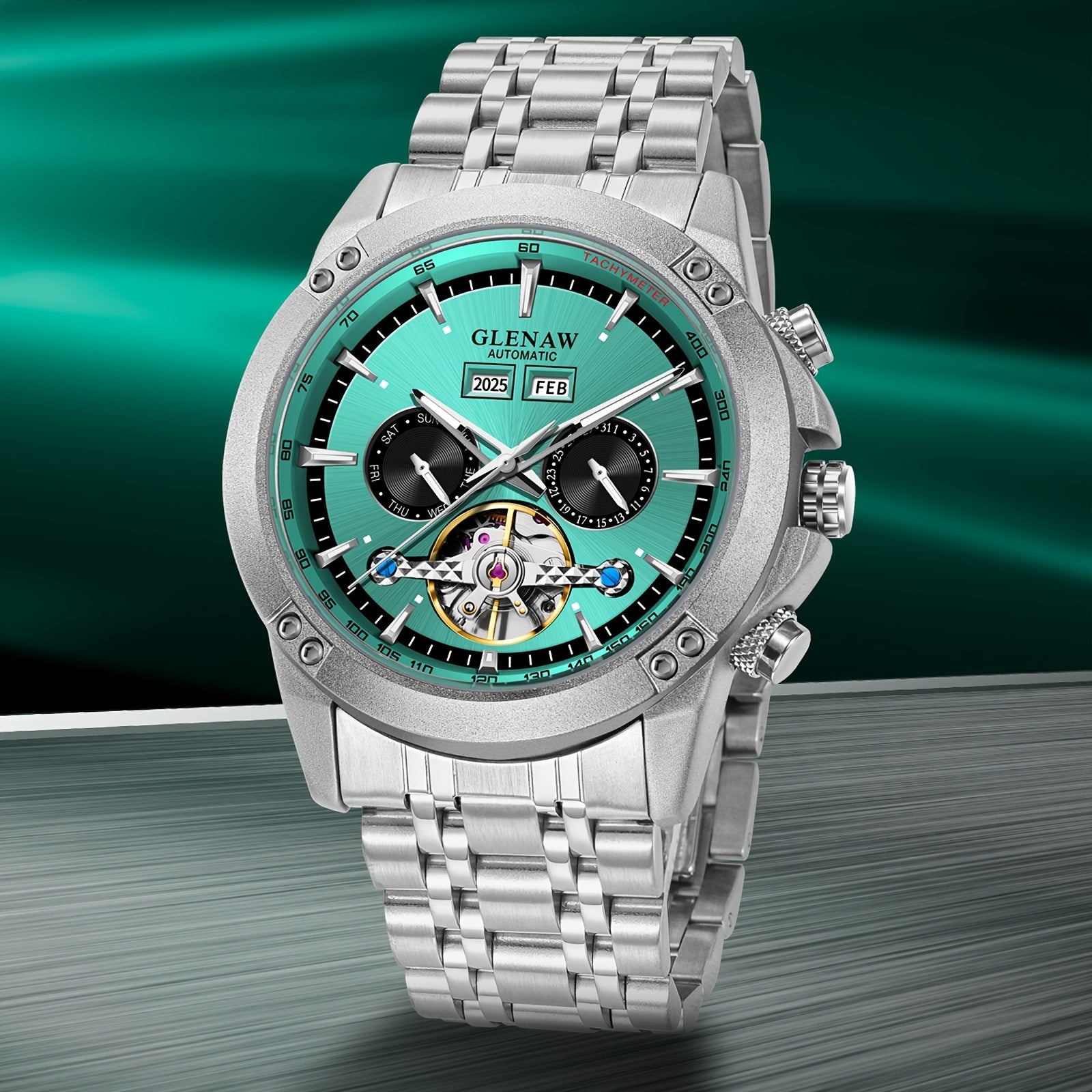 Relógio GLENAW masculino mecânico automático