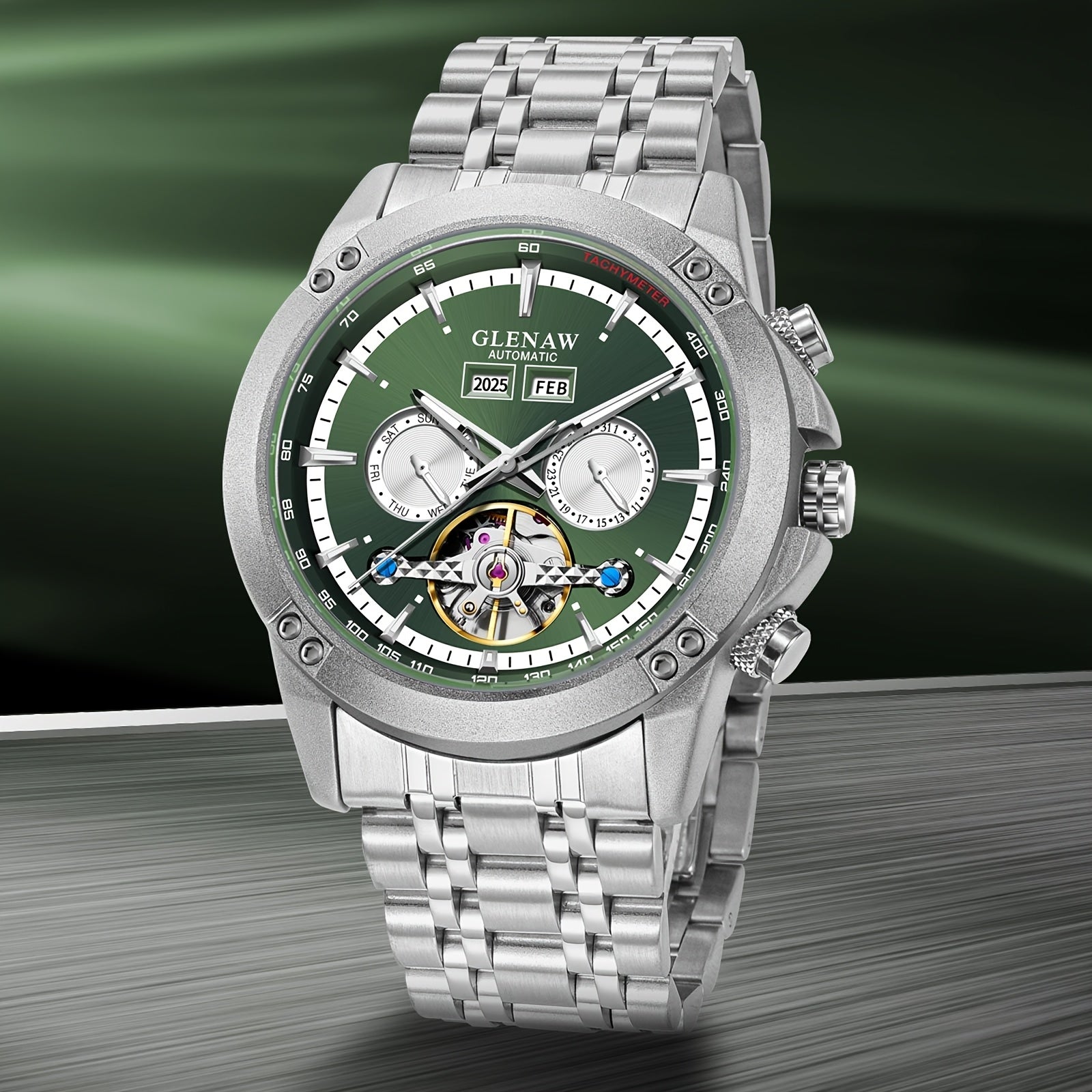 Relógio GLENAW masculino mecânico automático