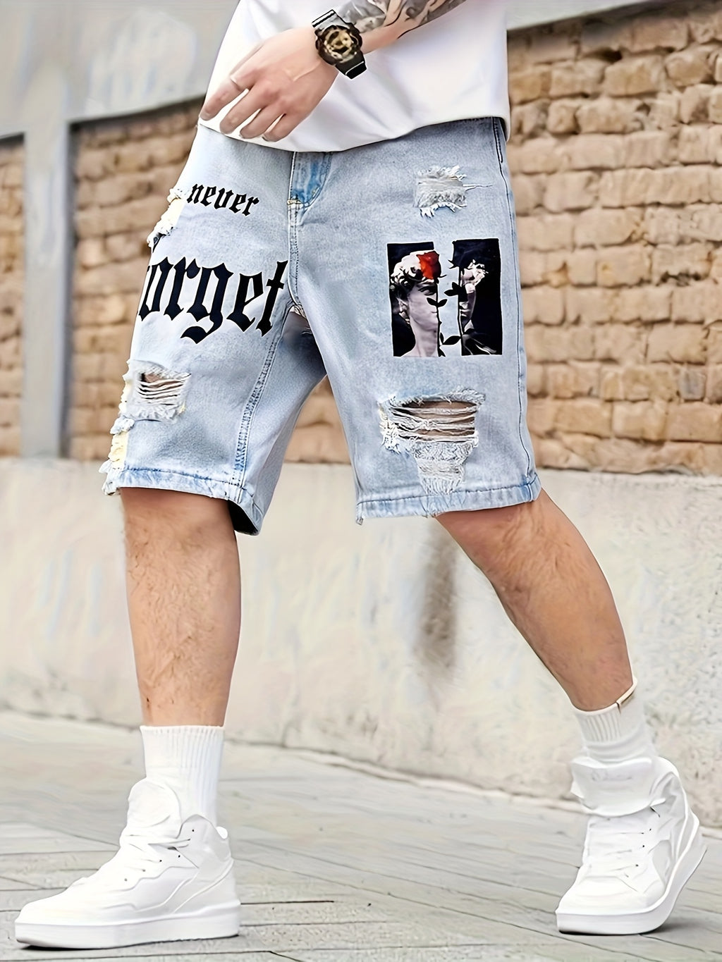 Shorts Jeans Hombre Oversize