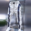 Calça cargo masculina casual, ideal para primavera/outono, com modelagem slim.