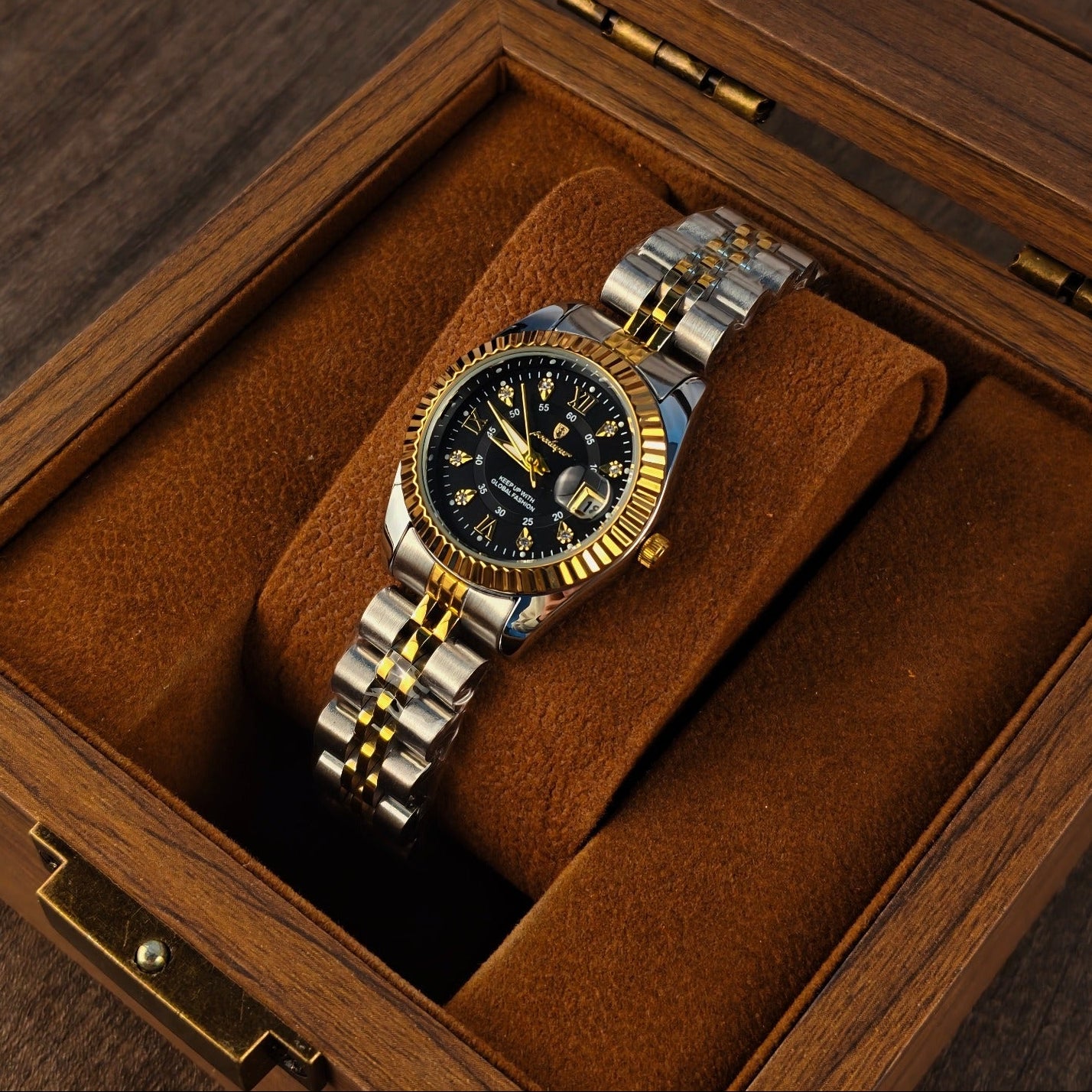 Reloj POEDAGAR de cuarzo compacto de lujo y elegante para hombre