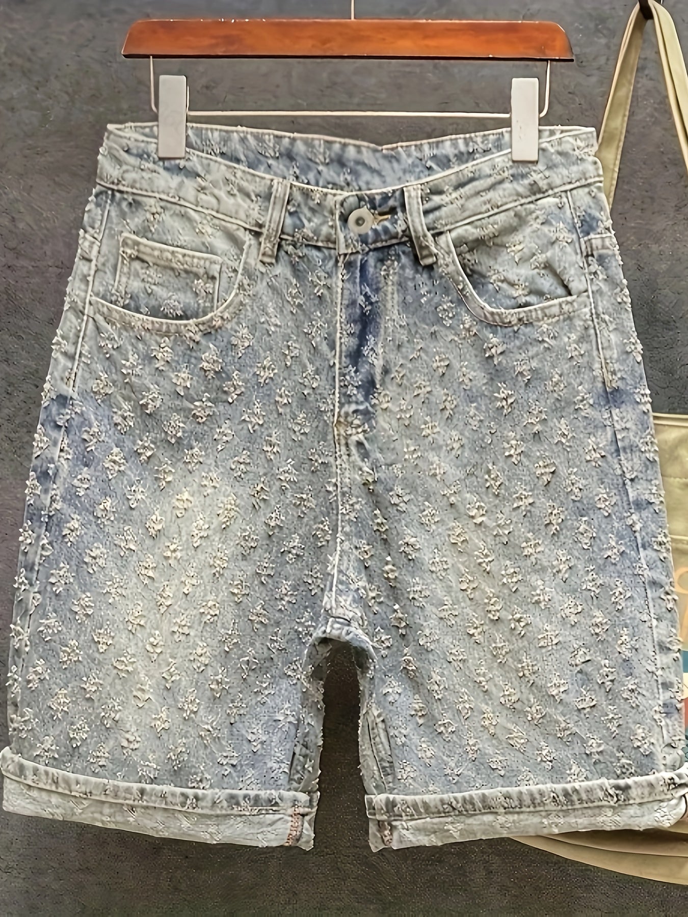 Shorts Jeans Hombre Floral Premium