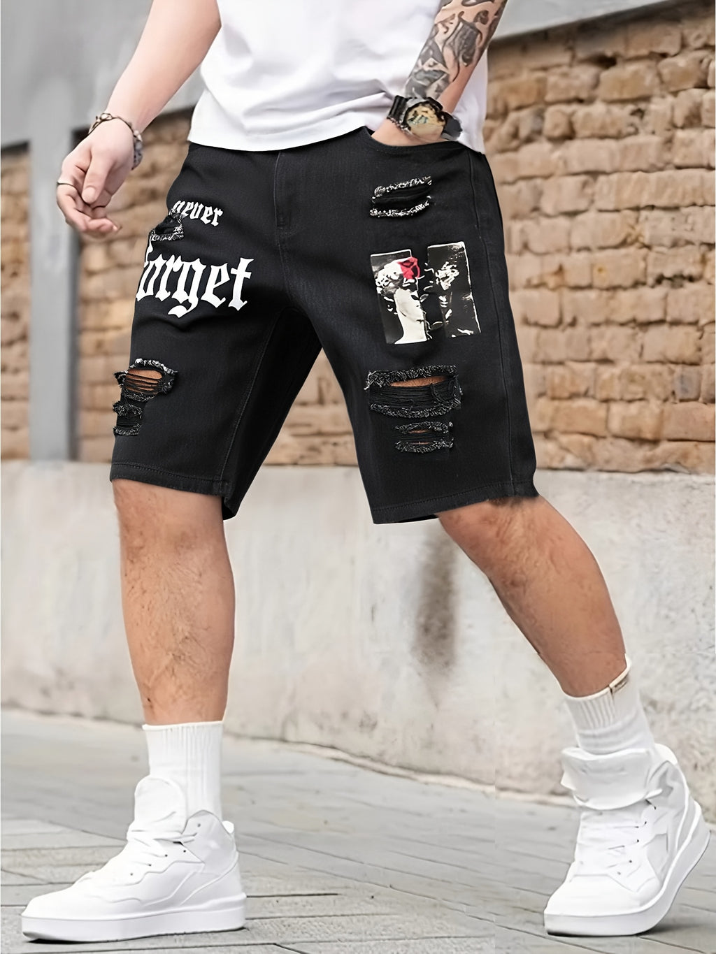 Shorts Jeans Hombre Oversize