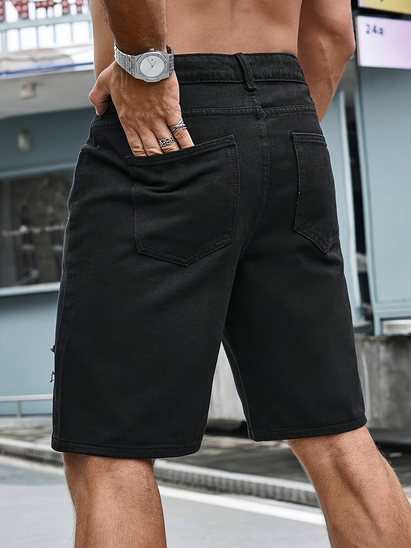 Shorts Jeans Hombre Oversize