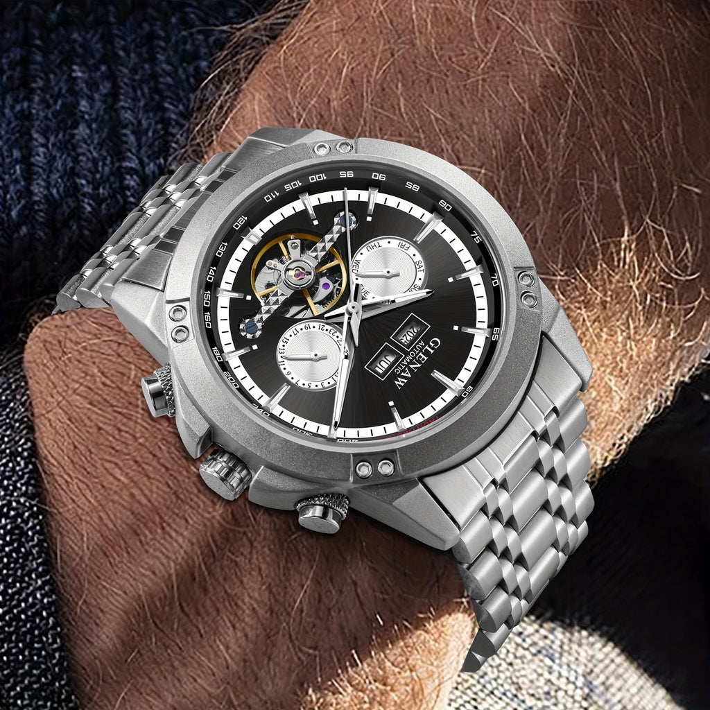 Relógio GLENAW masculino mecânico automático