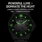 Reloj mecánico automático de lujo para hombre, elegante en acero inoxidable