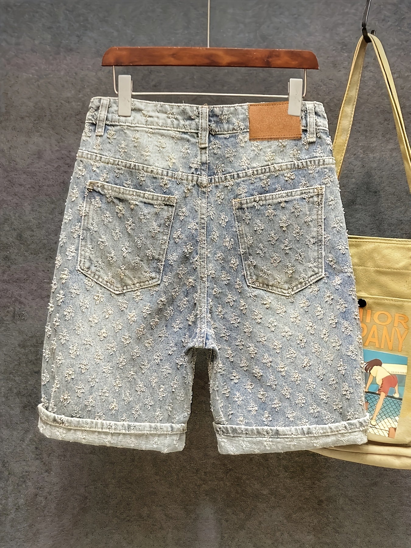 Shorts Jeans Hombre Floral Premium