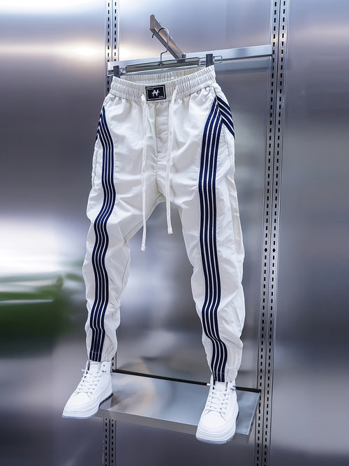 Calça cargo masculina casual, ideal para primavera/outono, com modelagem slim.