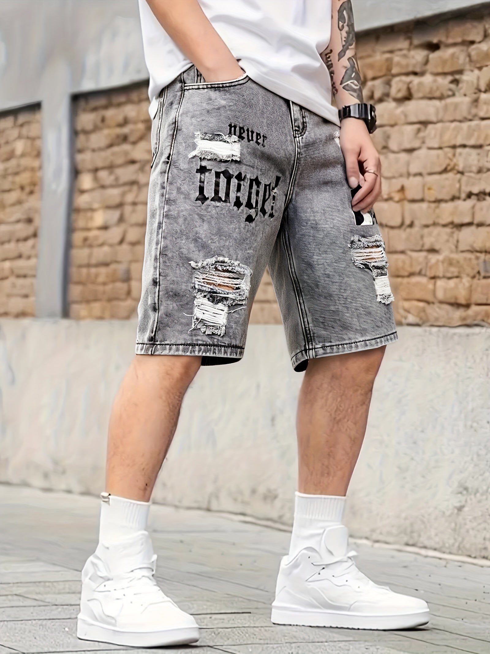 Shorts Jeans Hombre Oversize