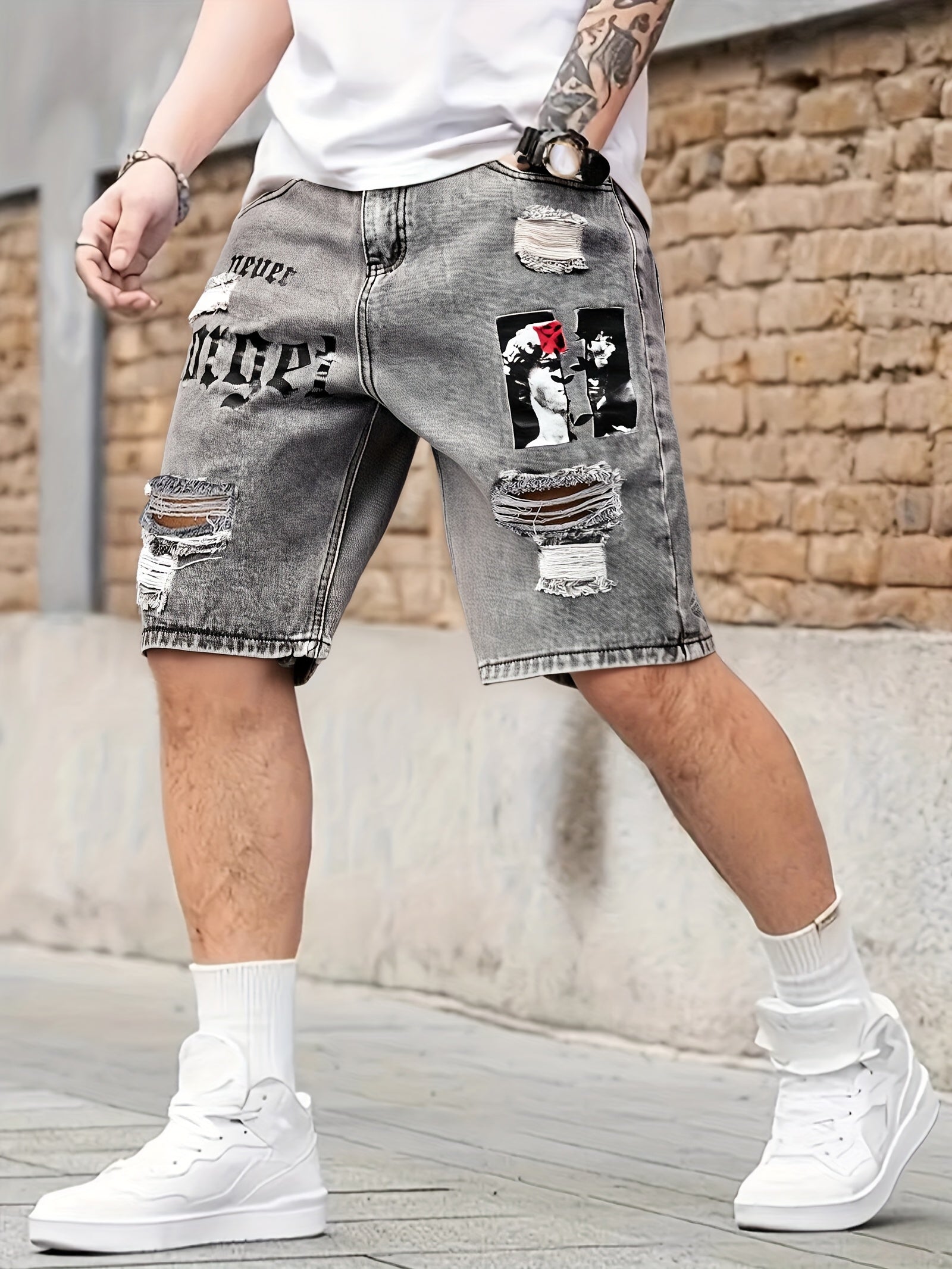 Shorts Jeans Hombre Oversize