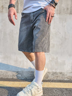 pantalones cortos vaqueros grises de primera calidad