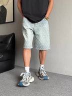Shorts Jeans Hombre Floral Premium