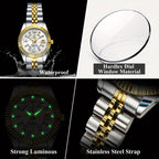 Reloj POEDAGAR de cuarzo compacto de lujo y elegante para hombre