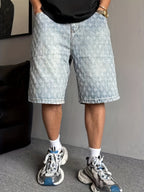 Shorts Jeans Hombre Floral Premium