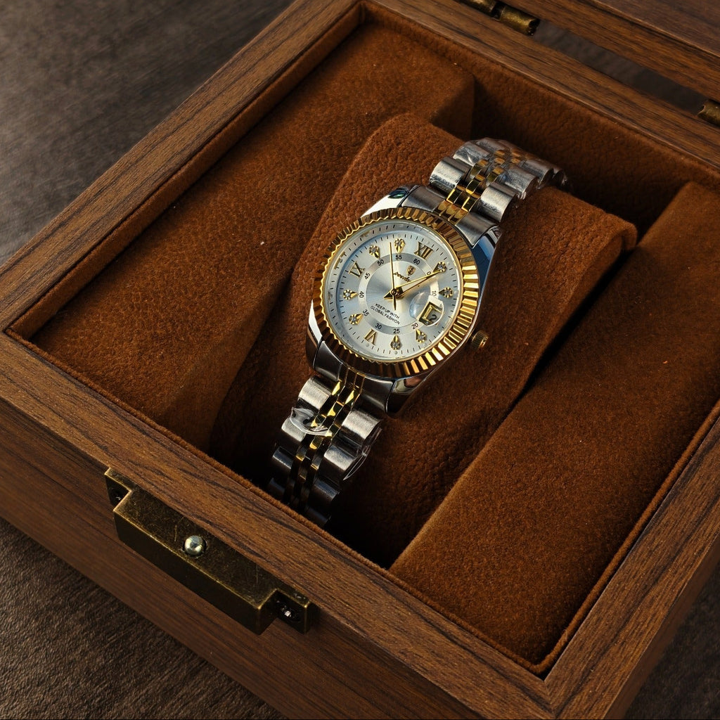 Reloj POEDAGAR de cuarzo compacto de lujo y elegante para hombre